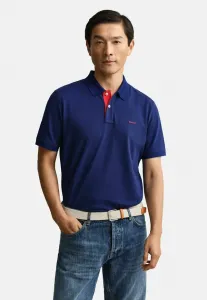 Контрастная рубашка поло Gant, Rich Navy