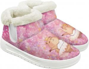 Женские зимние ботинки с теплой подкладкой из флиса, удобные ботильоны на осень и зиму для активного отдыха и походов Hechitok, Guinea Pig