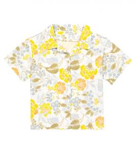 Рубашка Gianni из льна и хлопка с цветочным принтом The New Society, разноцветный