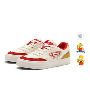 The Simpsons Низкие кеды из холста унисекс бежево-красные [В комплекте 1 пара пряжек для обуви], цвет Beige Red[Comes with 1 Pair of Shoe Buckles]