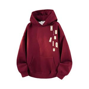 Толстовка Unisex Hooded Moderate Heavyweight HUANQIU, burgundy