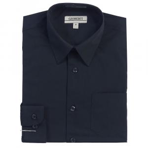 Детская однотонная классическая рубашка Gioberti с длинными рукавами, темно-синий