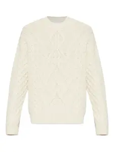 Свитер с круглым вырезом и косичкой Marant, нейтральный