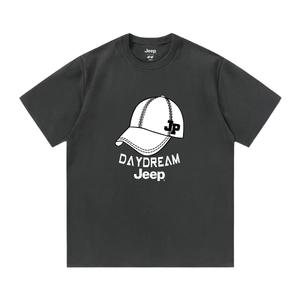 Футболка для школьников с круглым вырезом Moderate Jeep, темно-серый