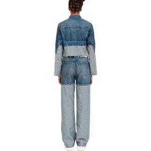 Куртка джинсовая Mm6 Maison Margiela с нахлестом, синий