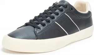 Мужские кроссовки BOSS Aiden с логотипом, низкие, из кожи, черный