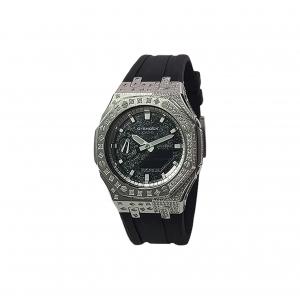 Часы Casio G-Shock Analog-Digital 2100 Series, арт. GA-2100SKE-7A, черный/серебро