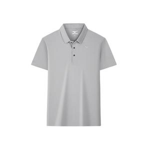 Унисекс поло Mizuno, светло-серый