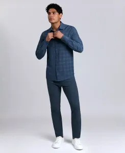 Мужская облегающая рубашка Performance Kenneth Cole, синий