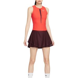 Футболка теннисная женская Dri FIT Court Slam Nike, светло-красный/бордовый красный/светло-красный