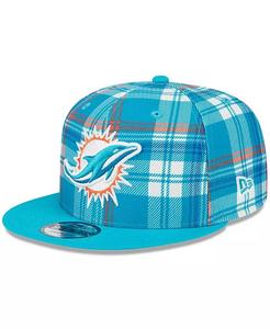 Мужская бейсболка Aqua Miami Dolphins 2024 Sideline Statement 9FIFTY Snapback New Era