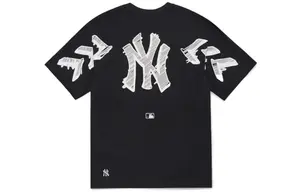 MLB Футболка с рукавом дроп-шиплер черная Unisex Black