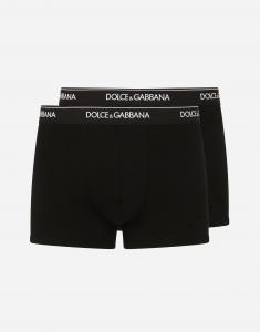 Двухупаковка боксеров из эластичного хлопка стандартного кроя Dolce & Gabbana, черный
