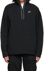 Мужская спортивная футболка с молнией до половины, черный