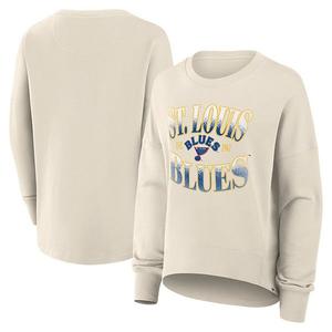 Женский оверсайз свитшот vintage slice st louis blues в цвете cream Fanatics