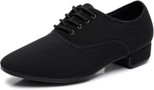 Мужские современные танцевальные туфли с каблуком 2 см для бальных танцев и тренировок Hiuzylqx, B Full Fur Sole