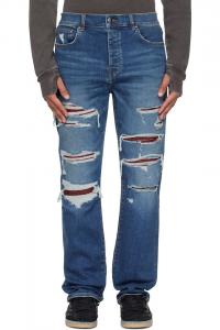 Amiri Синие джинсы Crocs Slim Thrasher