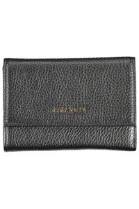 Женский кошелек Coccinelle кожаный с логотипом, черный