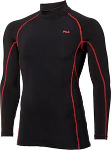 Мужская компрессионная футболка Fila 446952K BRD S, флисовая подкладка, высокий воротник, BRD