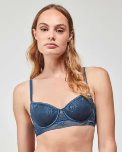 Вместительный бюстгальтер на косточках и сверхлегкими поролоновыми чашечками Gisela, синий