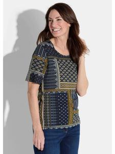 Рубашка темно-синего/медового цвета с узором GOLDNER