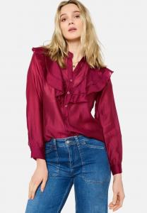 Блуза LolaLiza WITH RUFFLES, Red Framboise/Neon Pink
