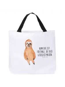 Сумка-шоппер Mr & Mrs Panda Faultier Zufrieden, белый