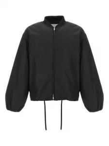 Бомбер с объемными рукавами JIL SANDER, черный