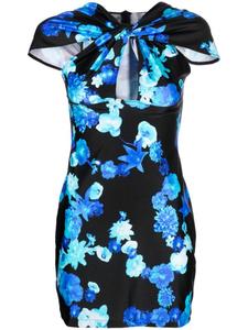 Coperni платье с цветочным принтом, черный