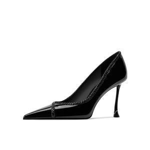 Женские туфли на тонком каблуке и высоком каблуке Shesrim, Black