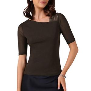 Женская футболка с коротким рукавом slim fit Inspire Chic, Coffee