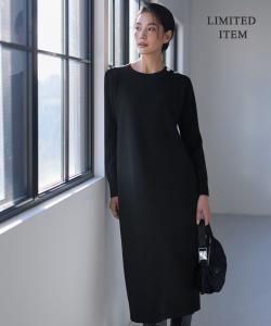 Платье из двухсторонней вязки из шерстяной смеси