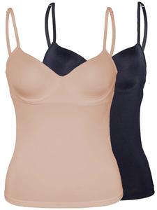 Майка Sassa 2er Sparpack BH-Hemdchen, цвет Schwarz skin