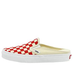 Кроссовки classic slip-on mule checkerboard 'red white' vn0004kttlf Vans, красный