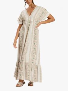 Жаккардовое макси-платье с v-образным вырезом South Beach, разноцветный