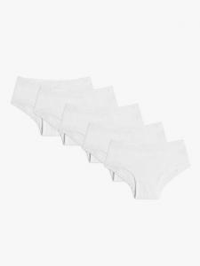 Детские шорты с кружевом John Lewis, Pack of 5, White