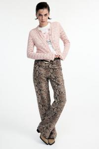 Кардиган ажурной вязки H&M, розовый