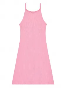 Платье мини в рубчик Courrèges, розовый