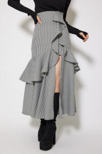 Шорты-юбка с высокой талией и оборками, разрезом и оборками Rienda, цвет Multi_1