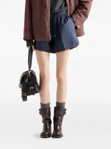 Шорты с логотипом Prada, синий