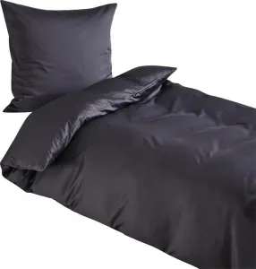 Постельное белье Dream Sleep Uni Mako-Satin 240x220 см + 2x 80x80 см, черное Traumschlaf