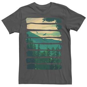 Мужская футболка с рисунком Lost In The Wilds Licensed Character, цвет Charcoal