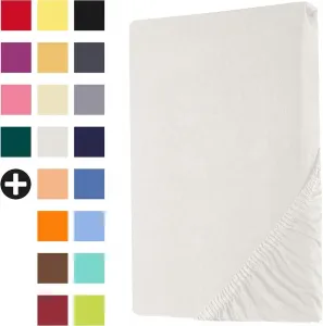 Простыня на резинке из джерси, 100% хлопок, 90 x 200 см. Простыня на резинке. Простыня белая. Celesta