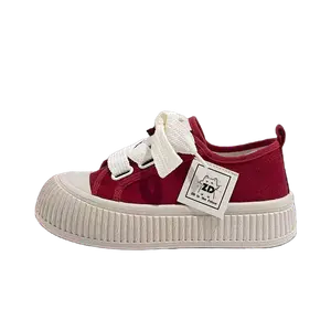 JimiXiong Женские скейтерские кеды лоу-топ бордовые, цвет Burgundy