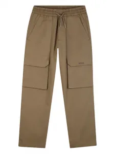 Брюки карго с кулиской Boss Kidswear, коричневый