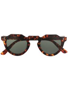 Lesca солнцезащитные очки Pica в круглой оправе, коричневый