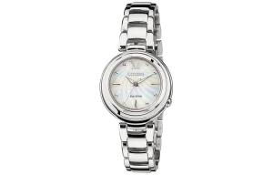 CITIZEN Часы Women's Ecology Drive Collection Watch, White Dial Silver Strap
