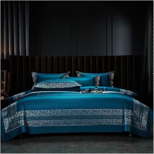 Generic Комплект постельного белья из египетского хлопка 1000TC с вышивкой ле принт