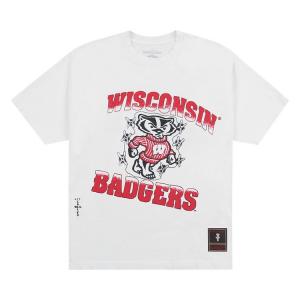Футболка Cactus Jack By Travis Scott Cactus Jack by Travis Scott x Mitchell & Ness University Of Wisconsin Handdrawn Tee, белый