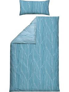 Микрофибра-сатин, двустороннее постельное белье из микрофибры синего цвета REDBEST, 155x220 см (40x80 см)